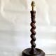 Twisted wooden lamp, cotton shade