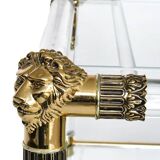 Plexiglass coffee table in Hollywood Regency style