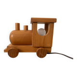 Vintage pine locomotive lamp