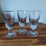 Lot of 3 old absinthe glasses