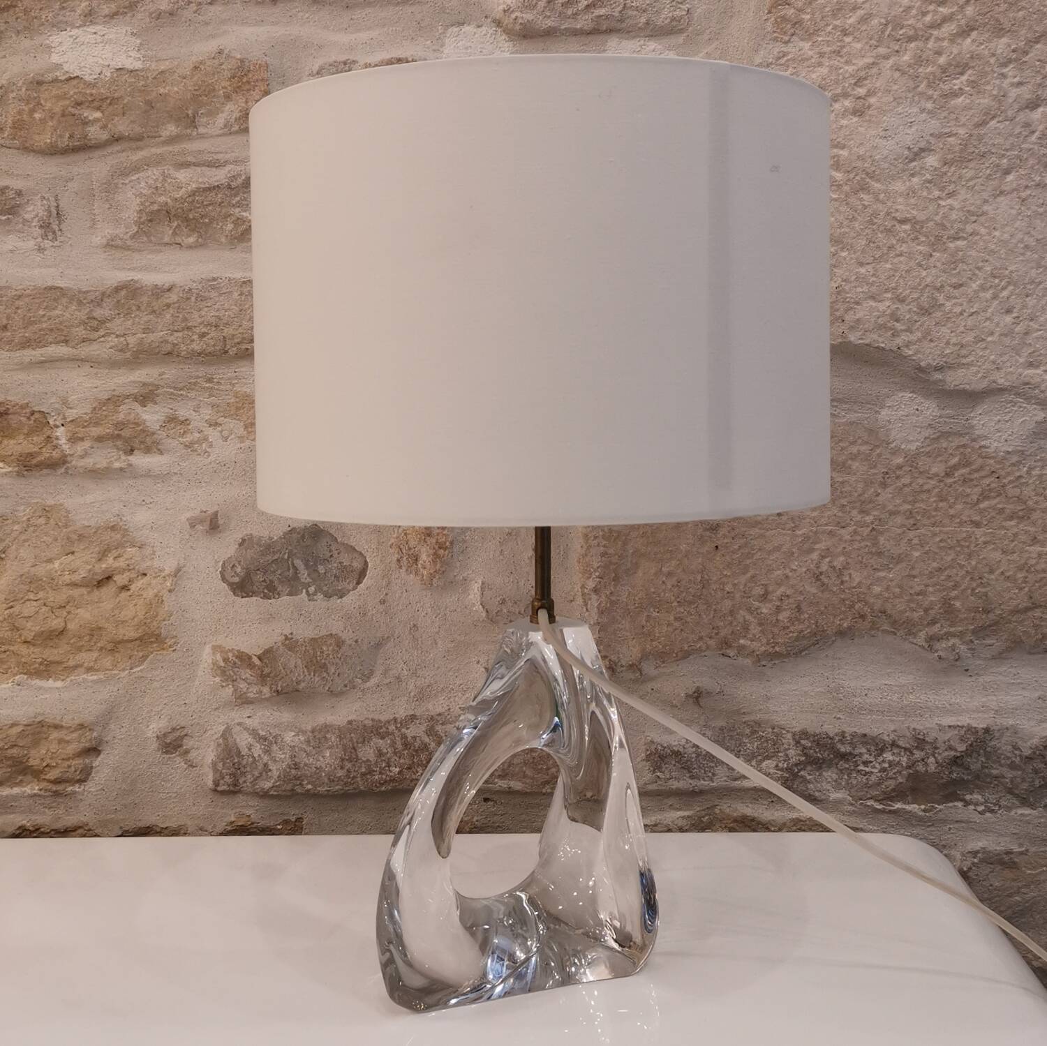 Crystal lamp, free form, Daum, 1950