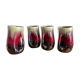 Series of 4 mugs or ceramic cups in vallauris style