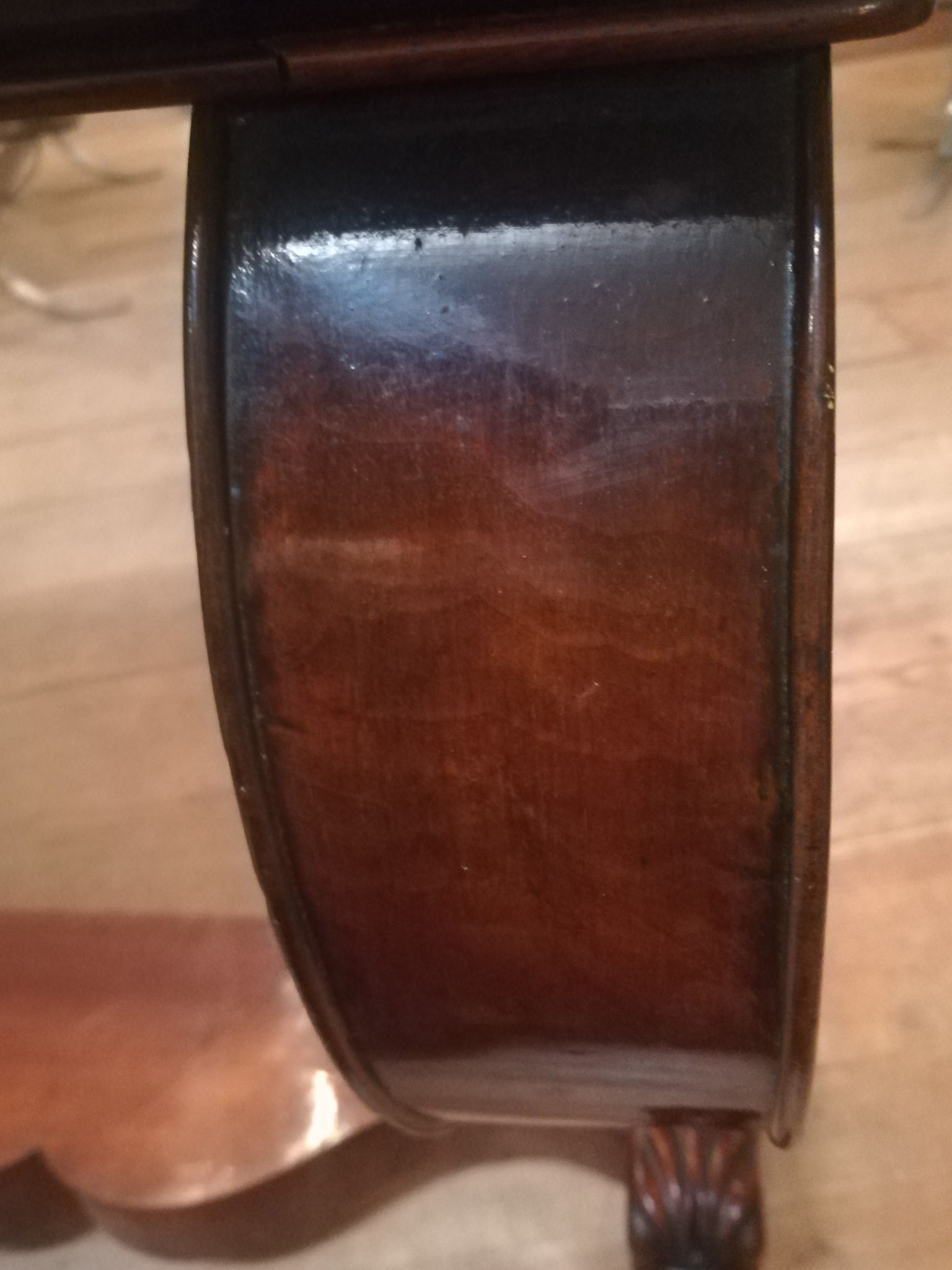 Console Restoration in mahogany and marble
