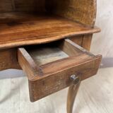 Small Louis XV wooden bedside table in country style