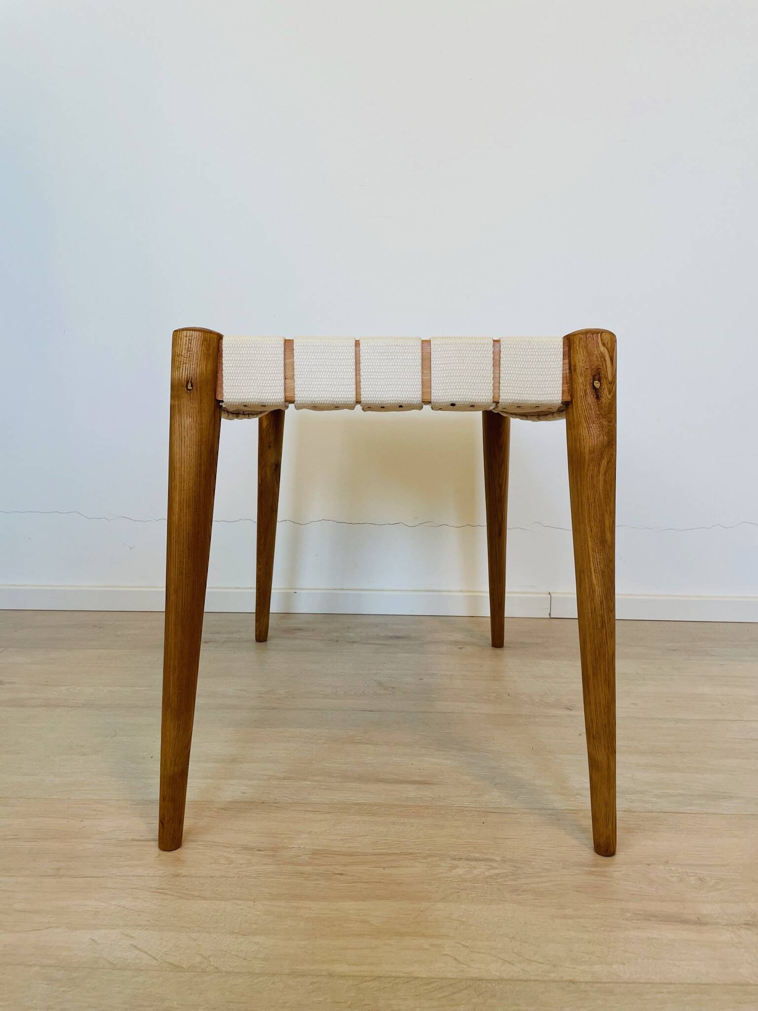 Vintage Wooden Ottoman from Czechoslovakia 1970’s