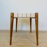 Vintage Wooden Ottoman from Czechoslovakia 1970’s