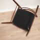 Vintage teak and faux leather office chair 1960 Denmark