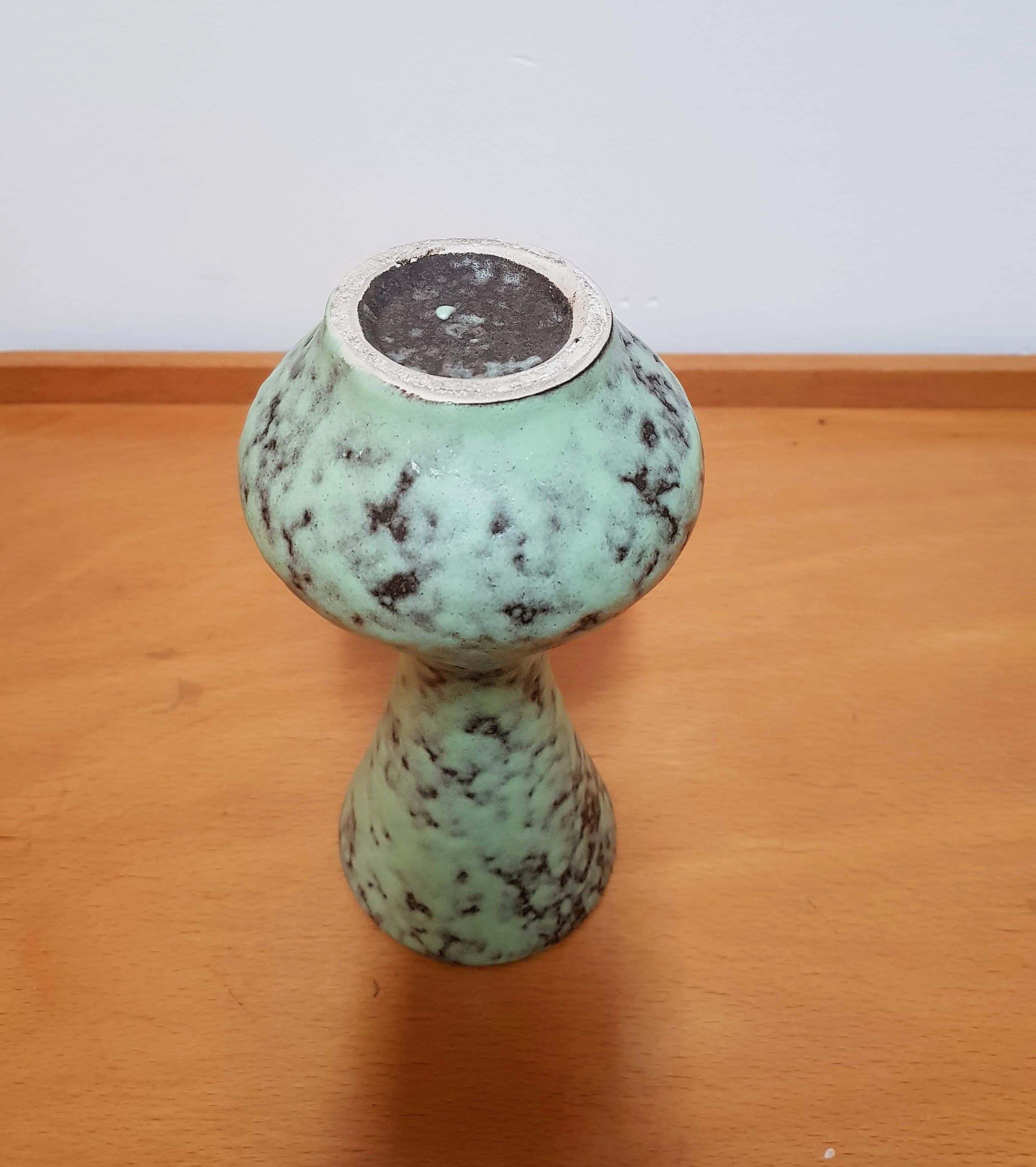 Vintage Fat Lava Scheurich Ceramic Vase, Hand-painted in the 1970s