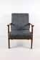 Vintage Black Club Armchair, 1970s