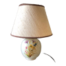 Lampe céramique motif fleur