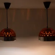 Pair Space Ace Dijkstra Pendant lamps 1970s Holland