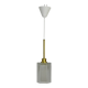Pendant Lamp, Pressed Glass and Brass, 1960s, Sweden