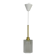 Pendant Lamp, Pressed Glass and Brass, 1960s, Sweden