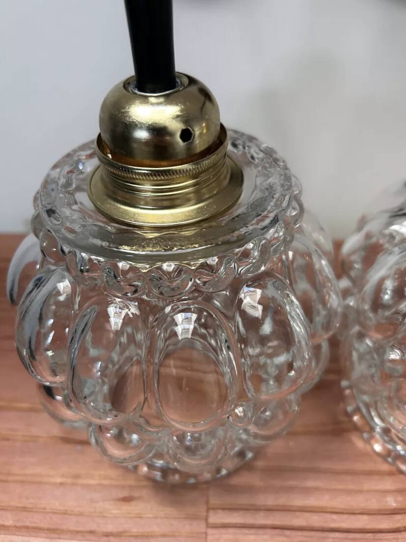 Pair of antique glass wall sconces