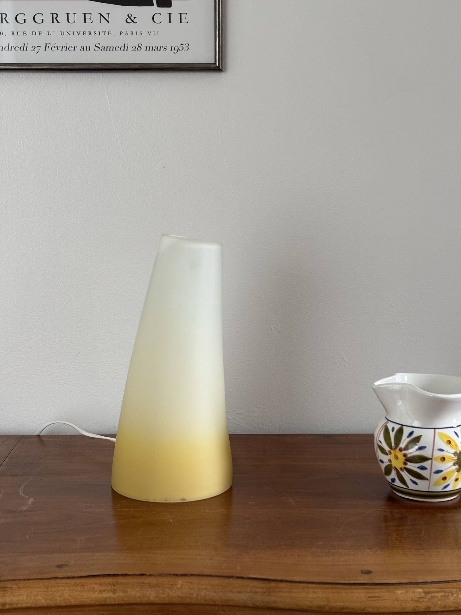 Lampe en verre vintage