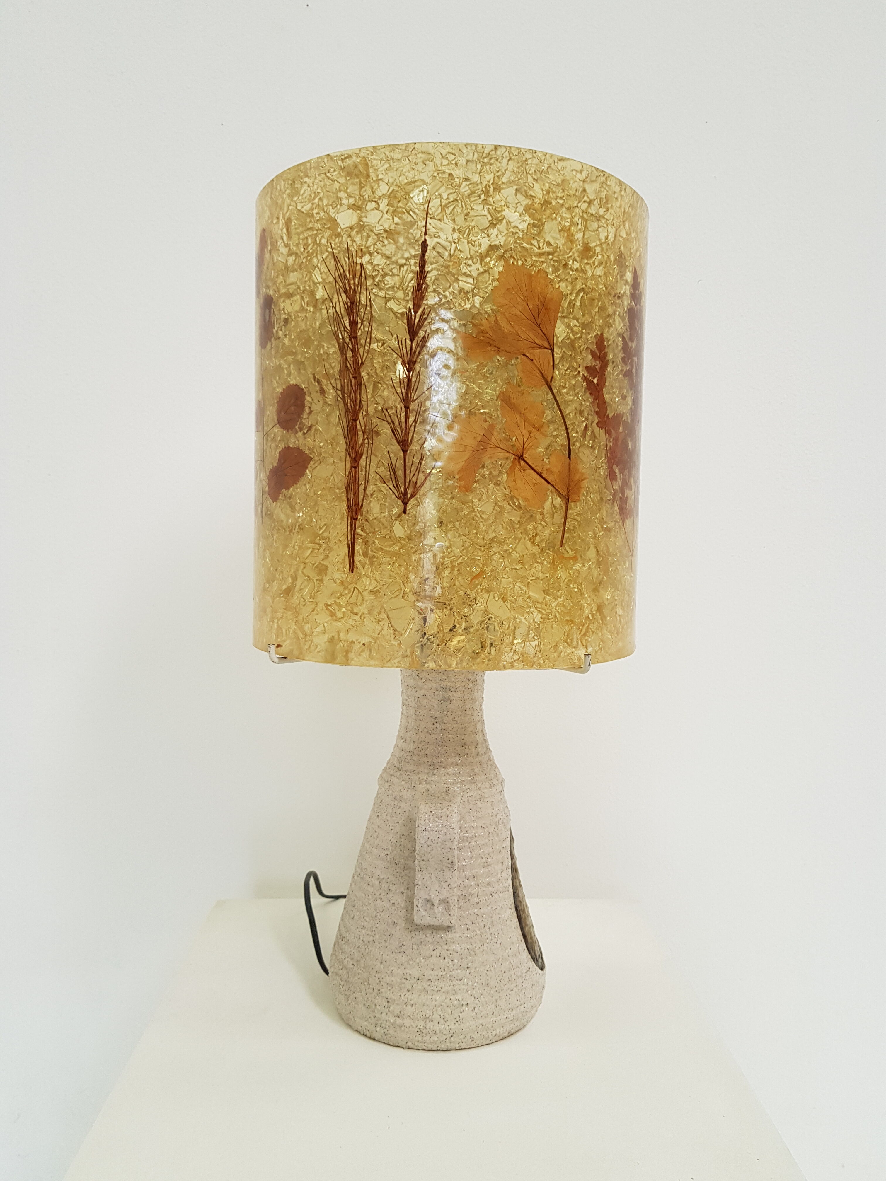 Vintage Accolay lamp in resin and ceramics