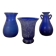 Series of 3 Murano “Scavo” vases in glass paste from the 60s and 70s