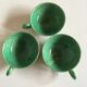 Cups green glazed ceramic, marius giuge, vallauris 50's