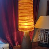 Accolay lamp in terracotta, resin lampshade with double lighting 1960
