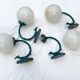 Outdoor wall lamp in cast alluminium, with plastic ball