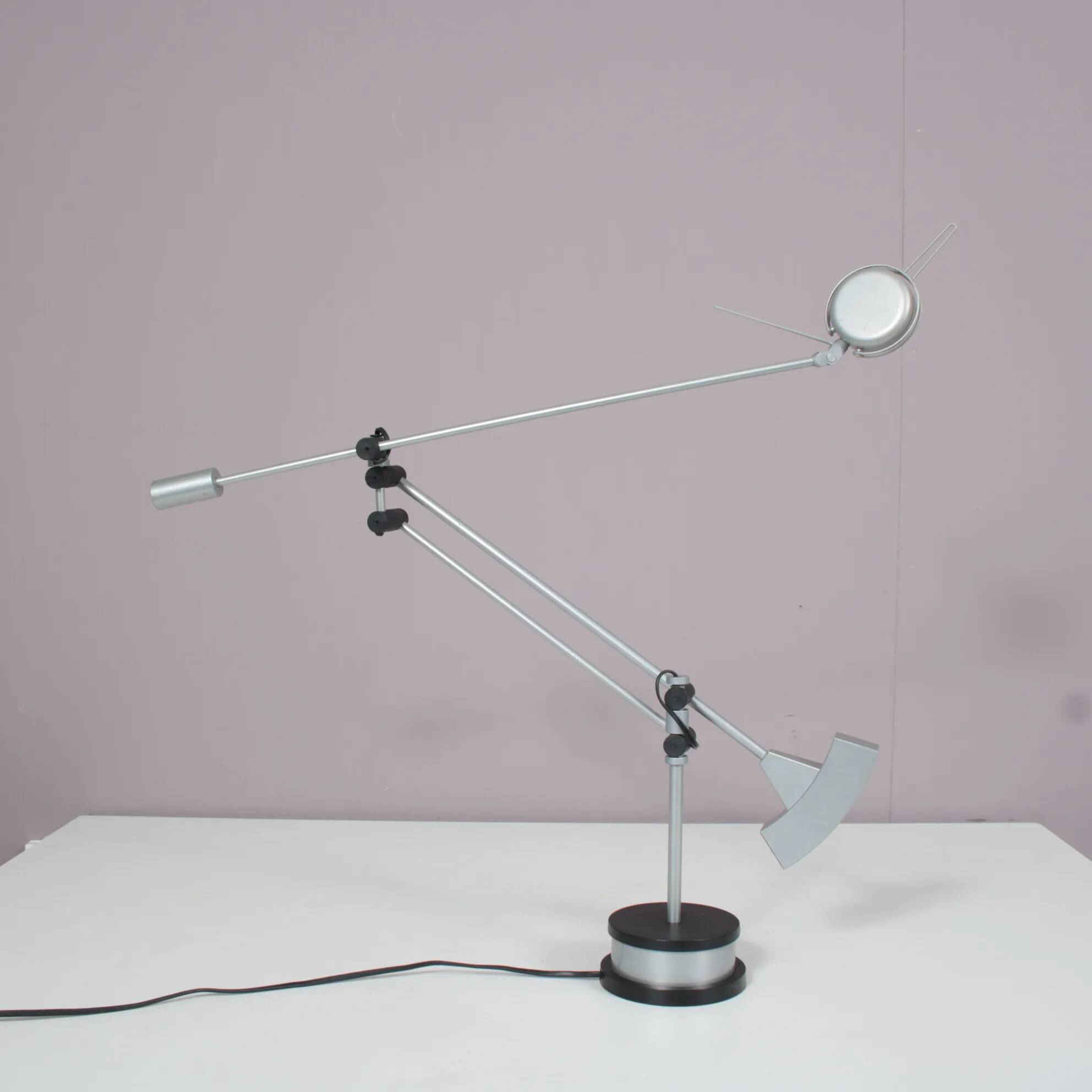 1980s adjustable desk lamp by Edwin Klein for Indoor, Netherlands
