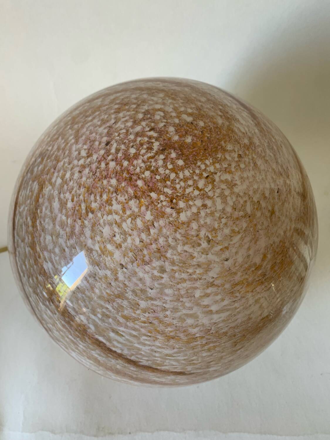 Blown glass ball lamp