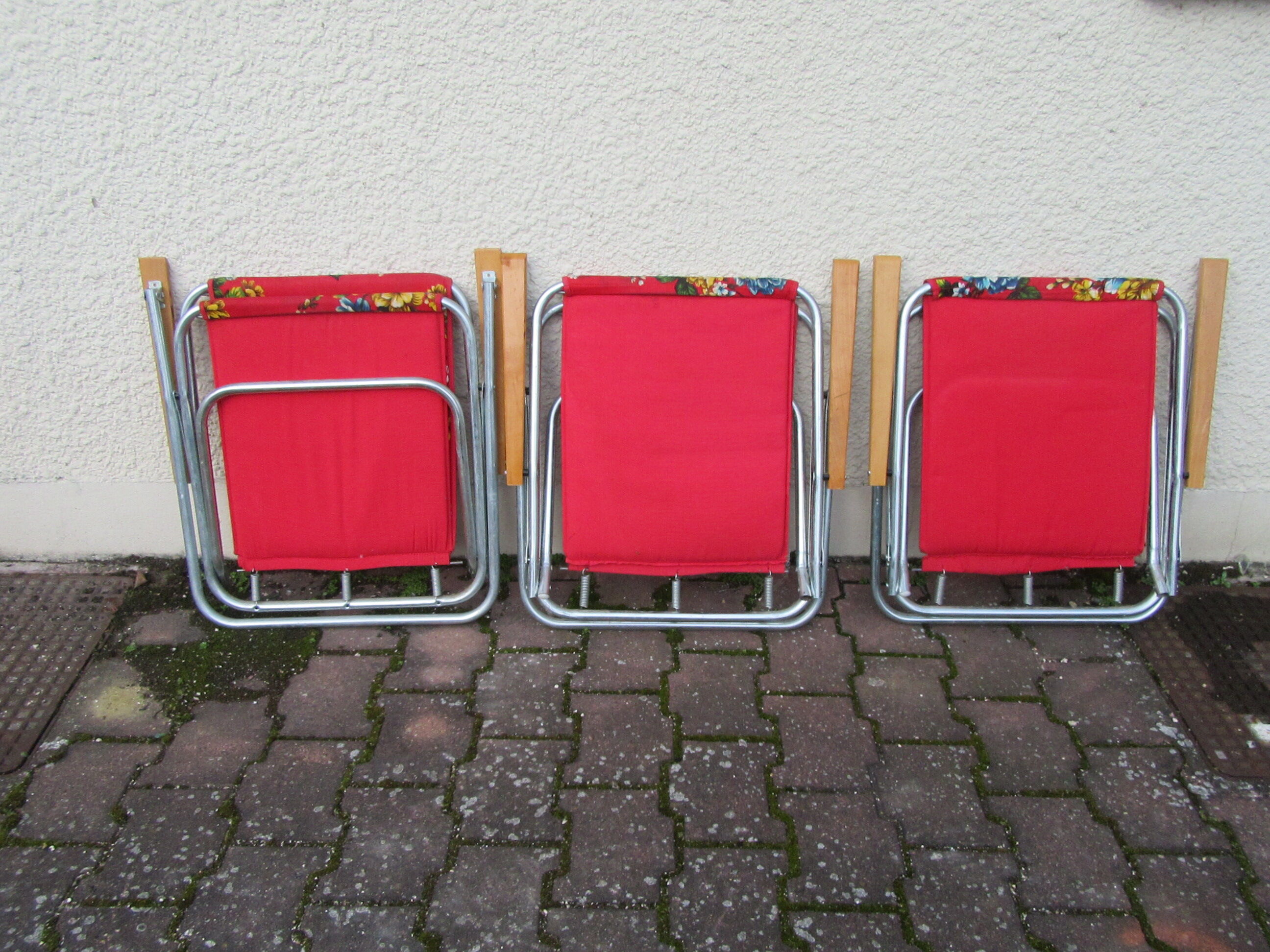 Lot 3 fauteuils fleuris pliable pour jardin ou balcon