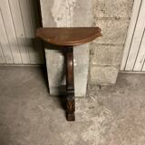 Pair of solid walnut wall consoles Napoleon III 19th century