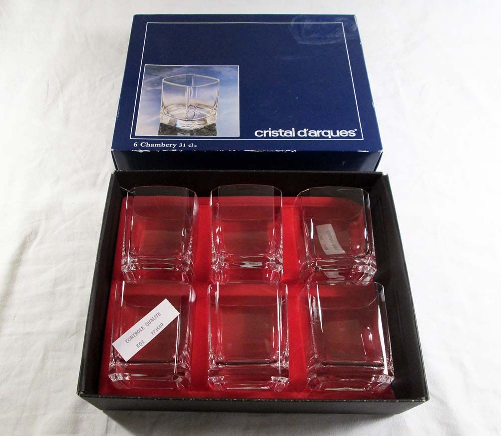 6 vintage whisky glasses in Arques crystal