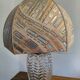 Large 1980s Lamp with Crystal Base/Vase/Handcrafted Lampshade - Unique Piece
