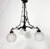 Vintage gothic brass and glass chandelier, 1970s