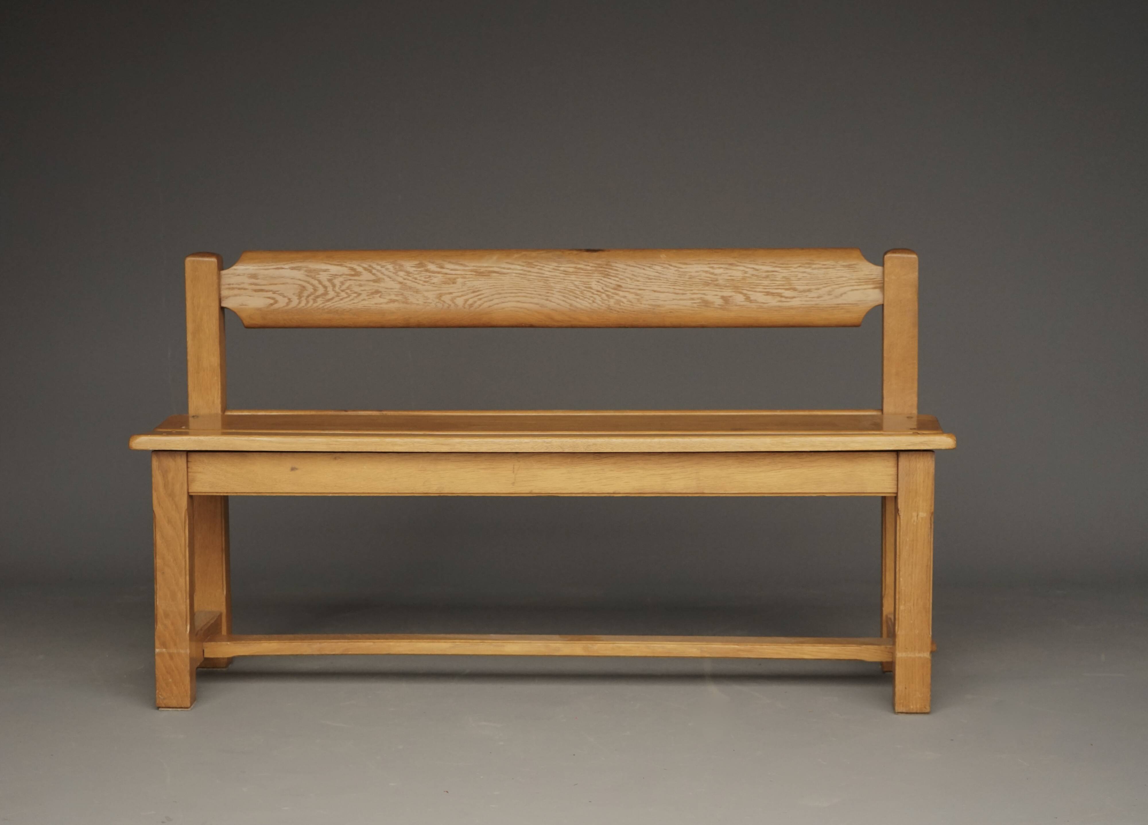 Vintage Rustic Wooden Oak Bench