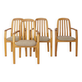4 Vintage Dyrlund Armchairs in Oak, 1970s | Danish Mid-Century Modern