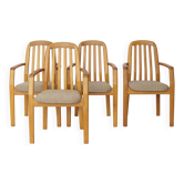 4 Fauteuils Dyrlund Vintage en Chêne, 1970 | Moderne danois du milieu du siècle