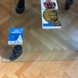 Four-wheeled tables by Gae Aulenti for Fontana Arte