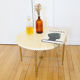 Round coffee table in 1960s neoclassical marble style