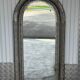 Large oriental mirror in pierced metal - H 116 cm