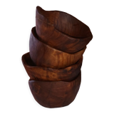Coupelles en bois d'olivier