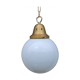 XXL opaline globe hanging lamp