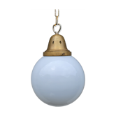 XXL opaline globe hanging lamp