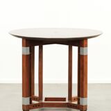 Table d'appoint/centre de design Art Déco, ronde et en bon état.