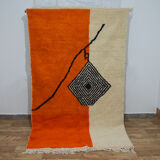 Handmade moroccan berber carpet 252 x 148 cm