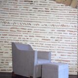 Art Deco chair with otoman