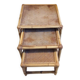 Table gigogne en rotin