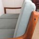 Danish 3-seater sofa in teak and new fabric, Senator model Ole Wanscher, France & Son.