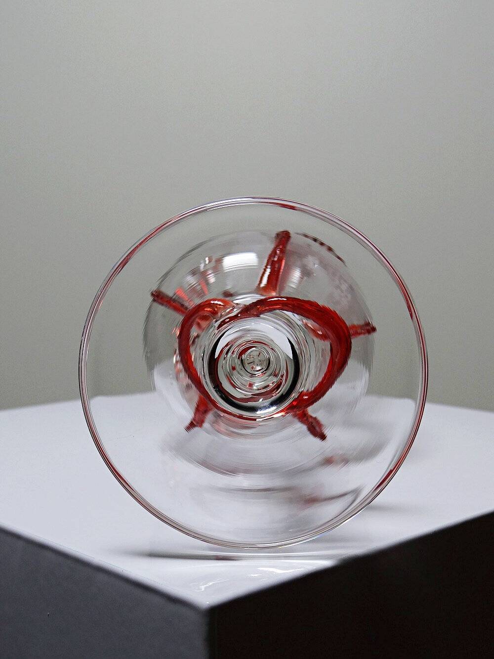 Vintage Murano blown glass soliflore vase 50-60 Filigrana/Zanfirico