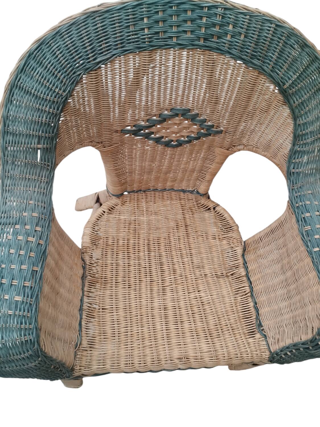 Antique rattan armchair