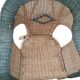 Antique rattan armchair