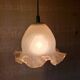 Suspension globe en verre juponné - mid. XXeme
