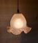 Suspension globe en verre juponné - mid. XXeme